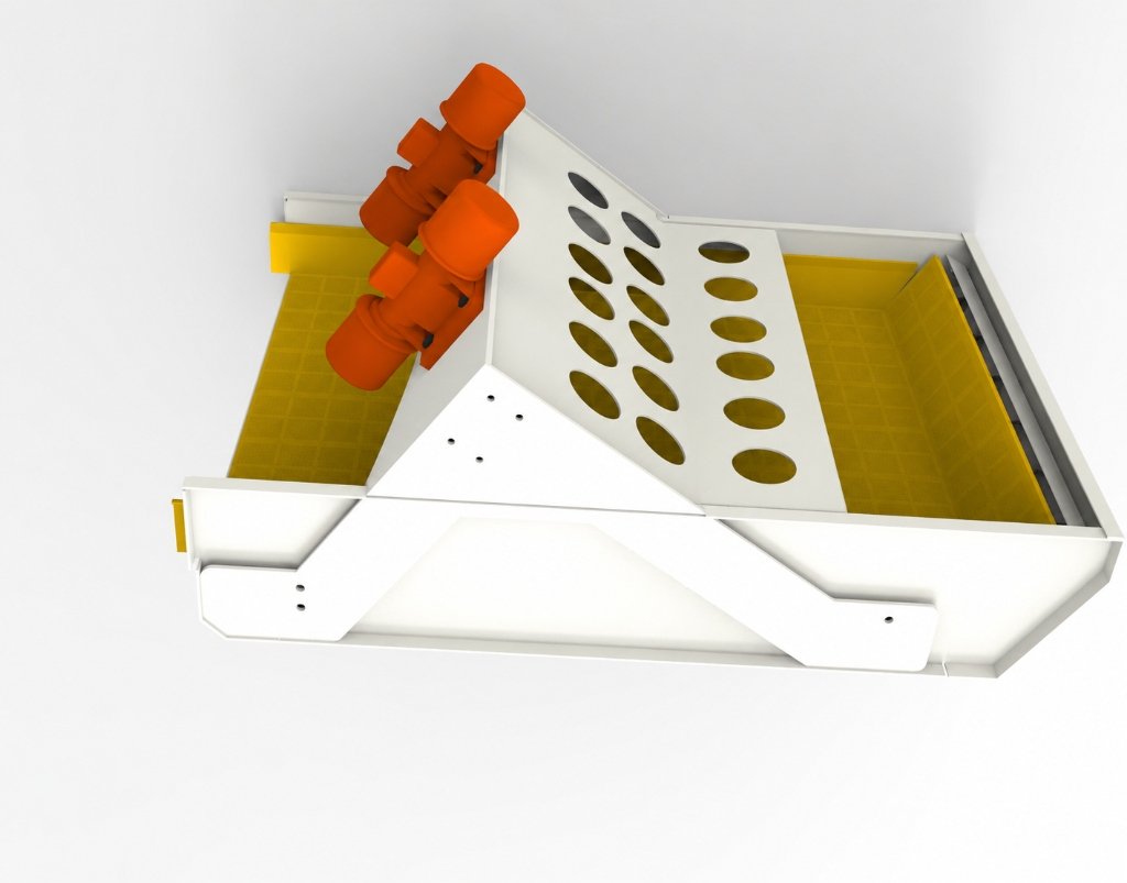 High-Frequency Dewatering Screen with PU Panels and Dual Motors