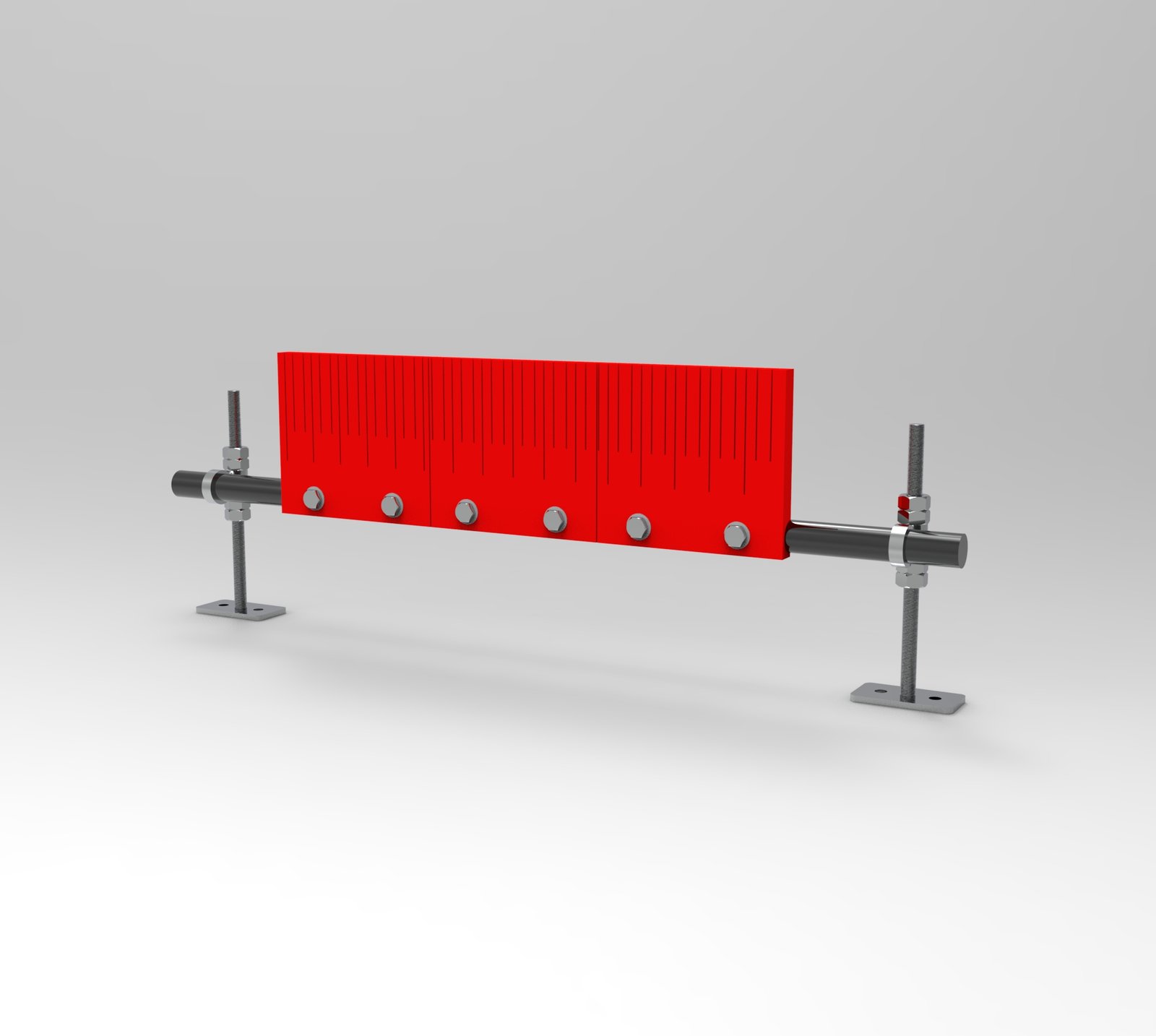 Chema Chevron Cleated Belt Cleaner with Rotary Polyurethane Fingers